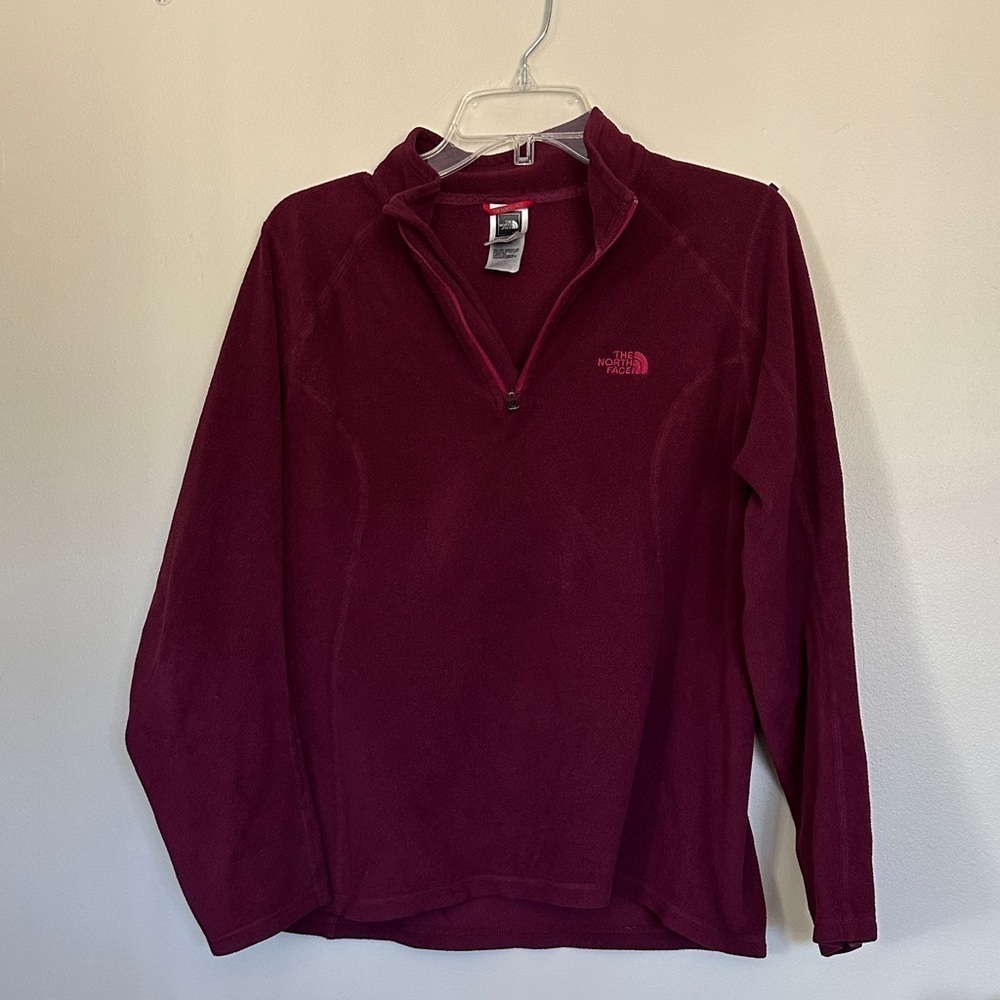 The North Face Maroon Fleece Half-Zip